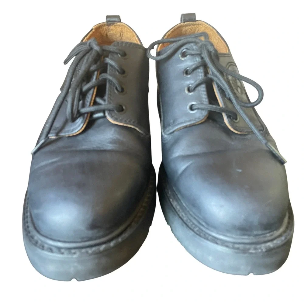 Timberland Mens Black Leather Waterproof Rugged Oxford Shoes Size 10 Rugged